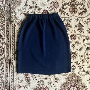 St. John Basics Santana Knit Navy Pencil Skirt